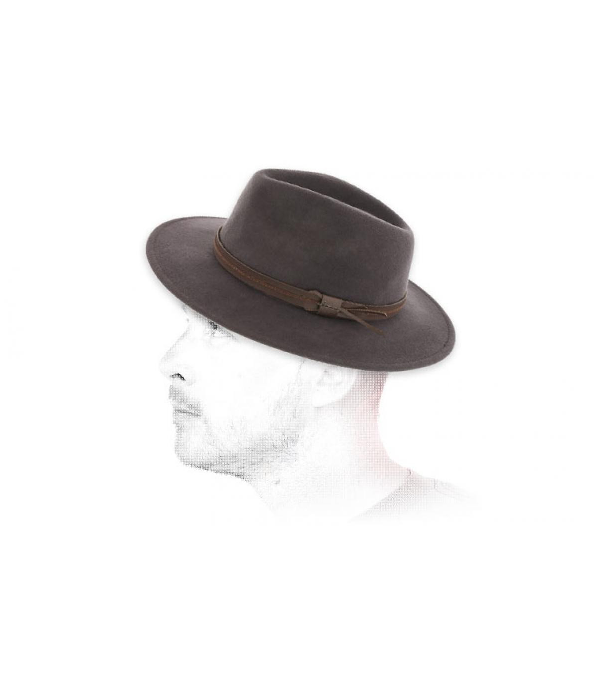 fedora grigio laine Herman Mackinsley charcoal